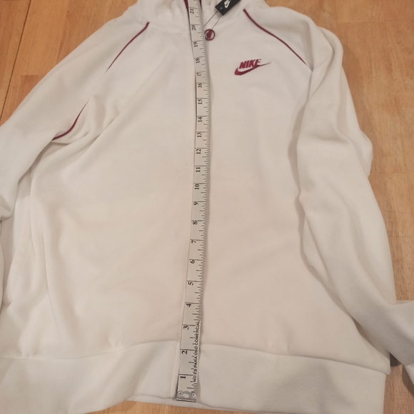 Nike Full Zip Womens Track Jacket medium White Velour Velvet Y2K - Picture 13 of 16